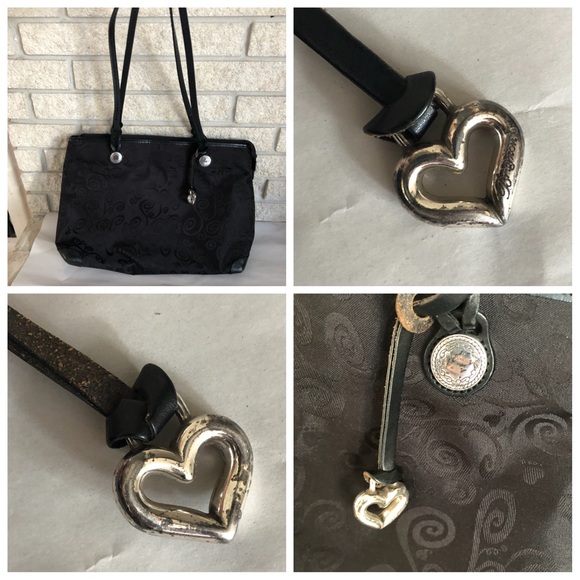 SOLD!!! Brighton Black Fabric & Leather Bag - Picture 2 of 7